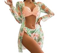 Bikinis Mujer Braga Alta Bañador con Relleno Conjunto De Bikini Piezas Sujetador Estampado Multicolor Sexy Verano para Sin Palabra Honor 2026