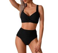 Bikinis Natacion Bikini Talla Grande Braga Alta Trendy Swimsuit For Women Deep V Neck Sexy Mesh Patchwork Monokini Comfy Breathable Bathing Suits Biquinis Mujer 2026 Bikinis Mujer 2026 (Black M)