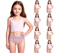 Bikinis Niña Adolescente Bañador Bebe Natacion Traje De Baño Niña Dos Piezas Bustier Y Braguita Triángulo Ropa De Playa Transpirable Y Cómodo para Playa Surf Vacaciones Verano 2-8 Años