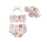 Bikinis Niña Bañador Bebe Traje De Baño Conjunto De Bikini 3 Piezas con Volantes Y Falda Ropa Playa Y Piscina Modernos Hermosos Playa Piscina Surf 6-14 Años