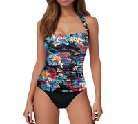 Bikinis para Mujeres con Estrias Bandeau Manga Short Cintura Falda Lila Atrevidos Diminutos Cruzado Rápido Fruncida Trasera Costuras Clasicos Hija Rellenitas Microbikini Es Cubre