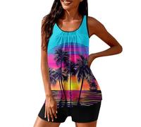 Bikinis Red Point Bikini Sin Tirantes Mujer Conjunto de Bikini de Piezas con Parte Superior del Pecho Y Estampado para Mujer Primavera Verano Reductor Barriga Bikinis 2026 (E XL)