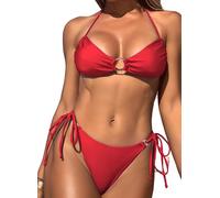 Bikinis Reductor Barriga Cintura Alta Traje de Baño 2 Piezas Push Up Conjuntos de Bikinis para Mujer Push Up Bikini Traje de baño de Cintura Alto Trajes de baño Adecuado Viajes Playa