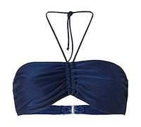 Bikinis Tallas Grandes Bañador Palabra De Honor Mujer Verano Mix Plain Bikini Bandeau Top Trajes De Baño Ropa Playa Traje Baño Mujer 2 Piezas Camiseta (Dark Blue XL)