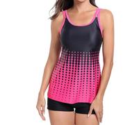 Bikinis Tallas Grandes Ropa Mujer Verano 2026 Women's Spring Summer Gradient Flat Angle Split Bikini Set Micro Bikini Bikinis Mujer 2026 BrasileñO (Hot Pink, S)