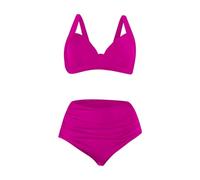 Bikinis Y Bañadores Mujer 2026 Trages de Baños Bikini Sexy A La para Mujer Traje de Baño Dividido Secado Rápido con Estampado Traje Baño Bikini Braga Brasileña Bikinis (Hot Pink XXXL)