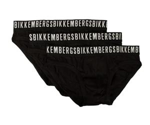 Bikkembergs Calzoncillos Hombre Pack de 3 Piezas Calzoncillos elásticos visibles Ropa Interior de algodón elástico artículo BKK1USP02TR Tri-Pack, Black, S - EU S - US XS - FR 2