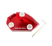 BIKKJBK Almohadilla Soporte Lateral Placa De Soporte De Extensión para Pata De Cabra De Motocicleta para Diavel para Cromo AMG 2011 2012 2013 2014 2015 2016