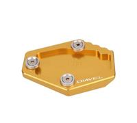 BIKKJBK Almohadilla Soporte Lateral Placa De Soporte para Pata De Cabra De Motocicleta, Extensión De Caballete Lateral para Diavel 1260 2019 2020 2021 2022