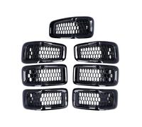 BIKKJBK Parachoques Antiniebla Grille 7 Uds. Inserciones De Rejilla Delantera Accesorio Protector De Parrilla para Cherokee 2014-2018 Rejilla Protectora De Inserción De Parrilla Rejilla Malla