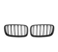BIKKJBK Parachoques Antiniebla Grille Parrilla De Coche Parrilla Delantera Brillante 2 Líneas Doble Listón para X5 E70 2007-2013 para X6 E71 E72 2008-2014 Accesorios De Coche Rejilla Malla