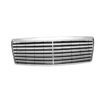 BIKKJBK Parachoques Antiniebla Grille Rejilla De Parachoques Delantero De Coche, Plateada para para W140 para Clase S 1994-1999 Accesorios De Estilo De Carrocería Rejilla Malla