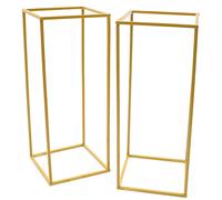 Biknltio Set de Soportes para Flores de Boda de 2 Piezas Hierro Oro 25 * 25 * 60cm