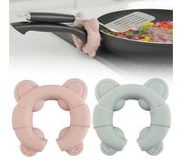 BIKPRST 2 Piezas Silicona Resistente Al Calor, Utensilio de Cocina, Organizador de Sartenes, Organizador Tapas Ollas, Soporte Tapas y Sartenes, Soporte Tapas Ollas y Sartenes, Gadgets Geniales