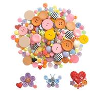 BIKPRST 250 Piezas Botones, Manualidades, Accesorio Costura, Tejer Artesanías, Para Coser Agujas, Redondos, Pequeños Botones,9-35 mm,150g