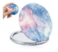 BIKPRST Colorido Compacto, Espejo De Maquillaje De Doble Cara, Espejo De Viaje, Espejo Cosmético Plegable Portátil, Espejo De Mano,Espejo De Bolsillo Pequeño