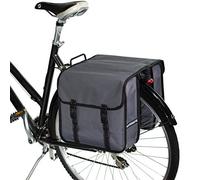 BikyBag Classic - Alforjas Dobles para Bicicleta 26L, Resistentes al Agua, Estilo Fashion y Colores Vivos, para Portaequipajes Trasero (Gris)