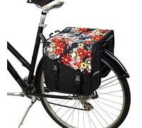 BikyBag Classic CS - Alforjas Dobles para Bicicleta 26L, Resistentes al Agua, Estilo Fashion y Colores Vivos, para Portaequipajes Trasero (Prado Rojo)