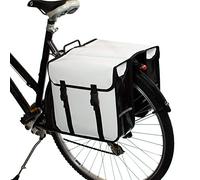 BikyBag Classic CW - Alforjas Dobles para Bicicleta 26L, Impermeables, Resistentes y Universales para Portaequipajes Trasero (Blanco)
