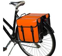 BikyBag Classic CW - Alforjas Dobles para Bicicleta 26L, Impermeables, Resistentes y Universales para Portaequipajes Trasero (Naranja)