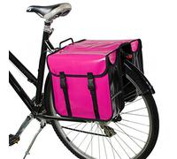 BikyBag Classic CW - Alforjas Dobles para Bicicleta 26L, Impermeables, Resistentes y Universales para Portaequipajes Trasero (Rosa)