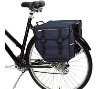 BikyBag Model M - Alforjas Dobles para Bicicleta 26L, Impermeables y Resistentes, para Portaequipajes Trasero (Azul Marino)