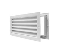 Bilake Rejilla de ventilación para Puertas y tabiques | Empotrable Rejilla ventilación Blanca Aluminio | Respiradero de Pared