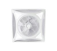 Bilake Ventilador de Techo con luz Cuadrado, Techo Desmontable Armstrong, empotrable Panel 60x60, Blanco, Mando y Rejilla giratoria.