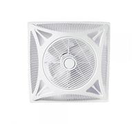 Bilake Ventilador de Techo Cuadrado 60x60 Blanco | Empotrable para Falso Techo y Panel Desmontable | Con Mando a Distancia | 3 Velocidades | Motor AC | Rejilla Orientable | Silencioso (Sin Luz)