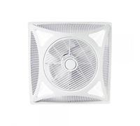 Bilake Ventilador de Techo Cuadrado 60x60 Blanco | Empotrable para Falso Techo y Panel Desmontable | Con Mando a Distancia | 3 Velocidades | Motor AC | Rejilla Orientable | Silencioso (Con Luz)