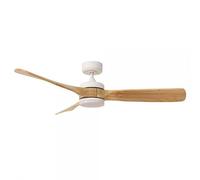 Bilake Ventilador de Techo Grande | Ventilador Estilo nórdico | Ventilador de Techo Madera Natural silencioso Motor DC Oriente Blanco