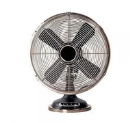 Bilake Ventilador sobremesa Capitolio Negro/Cobre 37W 3 velocidades Fijo y rotatorio