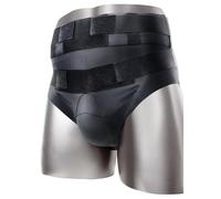 Bilateral Braguero Hernia Inguinal Hombre, Almohadillas de Compresión Extraíbles, Faja Hernia Inguinal, Diseño de Calzoncillos Tipo Bóxer(Large)