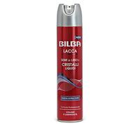 Bilba Laca extrafuerte con semillas de lino y cristales líquidos, fórmula profesional de agarre extra fuerte, aporta volumen y luminosidad, protege el cabello de la humedad, 250 ml