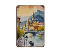 Bilbao - Cartel de metal vintage con diseño de España para decoración de pared, bar, bar, bar, decoración de pared, póster retro de 8 x 12 pulgadas (20 x 30 cm)