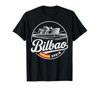 Bilbao España Retro Script Viaje Souvenir Camiseta