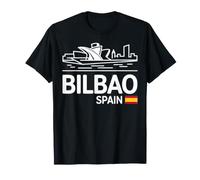 Bilbao España Skyline Insignia Viaje Souvenir Camiseta