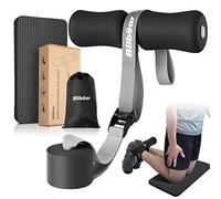 Bilbear Cinturón de rizo nórdico ajustable con tapete de rodilla, correa nórdica portátil para rizos de isquiotibiales, bastidor de isquiotibiales, crujido, abdominales, máquina Nordic Curl en casa