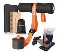 Bilbear Cinturón de rizo nórdico ajustable para rizos de isquiotibiales, bastidores de isquiotibiales, abdominales, abdominales, abdominales, máquina Nordic Curl en casa con tapete de rodilla, soporte