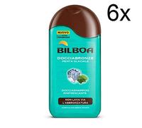 Bilboa, Ducha refrescante champú con menta glacial, hidrata la piel y no quita el bronceado, dermatológicamente probado, botella de 250 ml