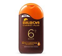 Bilboa Carrot Plus - Leche solar SPF 6, bronceador corporal, fórmula con betacaroteno para un bronceado intenso y duradero, resistente al agua, dermatológicamente probado - 200 ml