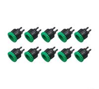 BildeeMait 10 conectores de riego de jardín, 4 desviadores de manguera de 7 mm y juego de abrazaderas, accesorios de plástico a prueba de fugas, fácil configuración de riego, mangueras estándar