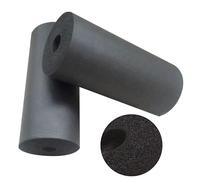 BildeeMait 2 almohadillas de espuma de extensión de piernas para máquinas de pesas, alta densidad para rodillos de repuesto para equipos de gimnasio en casa, se adapta a tubos de 20-22 mm (negro)