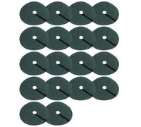BildeeMait 20 anillos de mantillo de árbol verde, no tejida, de tela no tejida, cubiertas de control de césped transpirables para parches de verduras y árboles nuevos, 15 a 32 cm