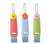 BildeeMait 3 en 1 Floret cepillo de limpieza botellas y vasos, espacio multifuncional para lavadora con mango ergonómico, cerdas rígidas, paquete de 3