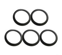 BildeeMait 5 arandelas para auriculares de bicicleta de 44 mm, anillo adaptador de tubo de dirección cónico, ABS negro, espaciador inferior de copa para bicicleta de montaña (5 unidades de 44 mm)