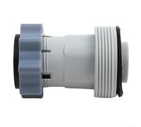 BildeeMait Adaptador de manguera de piscina de 1.5 pulgadas a 1.25 pulgadas, conector de plástico gris, válvula de piscina, a prueba de fugas, accesorio fácil de instalar, piscinas sobre el suelo, 7 x
