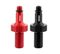 BildeeMait Adaptador de válvula de aire de choque trasero de bicicleta Aleación de aluminio para RockShox XMM IFP Herramienta de bombeo Accesorio de mantenimiento de bicicletas Negro Rojo (rojo)