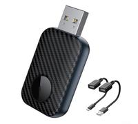 BildeeMait Adaptador inalámbrico para carplay 2 en 1 Dongle BT 5.3 Dual WiFi OTA, actualización de baja latencia, conexión automática para iOS y Android