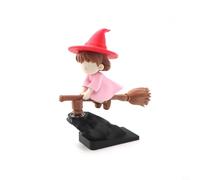 BildeeMait Adorno de bruja para salpicadero de coche, lindo palo de escoba, decoración moderna y minimalista, accesorio interior para decoración de escritorio de automóvil, morado (rosa)